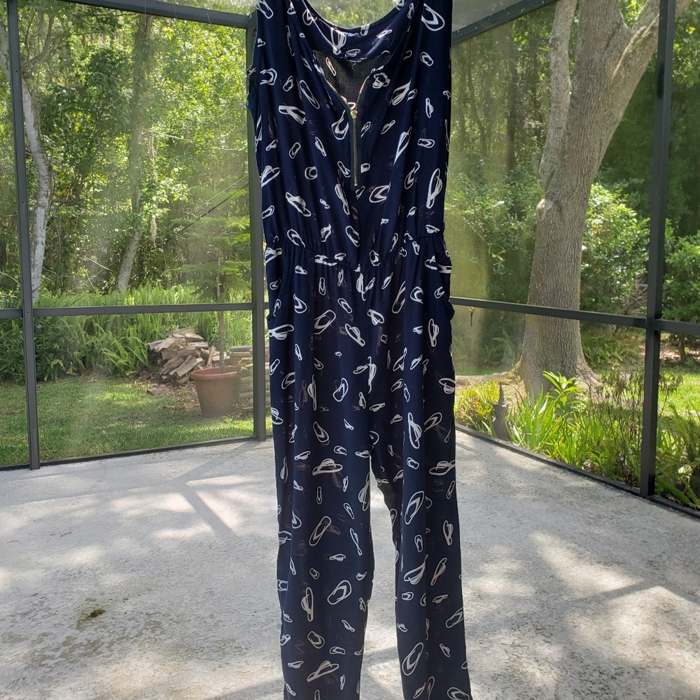 Flip Flop Print Jumpsuit Size XS-S